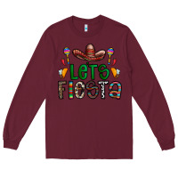 Burgundy fiesta Long Sleeve Tee - CowhideDigitalArt