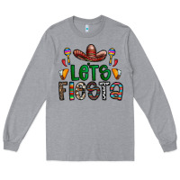 Heather Grey fiesta Long Sleeve Tee - CowhideDigitalArt