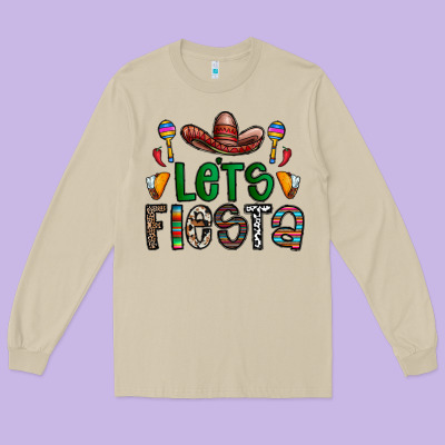 Fiesta Long Sleeve Tee Designed By Cowhidedigitalart