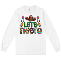 White fiesta Long Sleeve Tee - CowhideDigitalArt