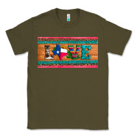 Army Green love texas sunflowers cactus cowhide license plate Classic Tee - Artiststas