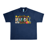 Navy Next Stop Middle School Urban Heavy Tee - CowhideDigitalArt