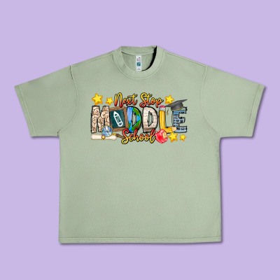 Next Stop Middle School Urban Heavy Tee Designed By Cowhidedigitalart