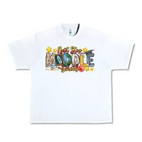White Next Stop Middle School Urban Heavy Tee - CowhideDigitalArt