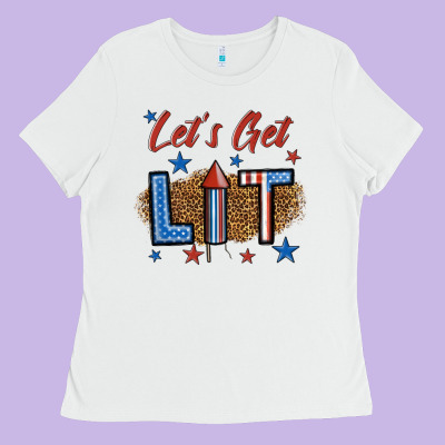 Let's Get Lit 1 Ladies Tee Designed By Bundleandbundleshop