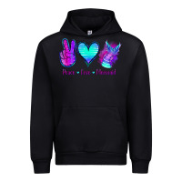 Black Peace Love Mermaid Urban Hoodie - Jasminsmagicworld