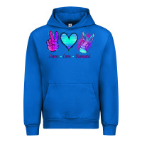 Cobalt Peace Love Mermaid Urban Hoodie - Jasminsmagicworld
