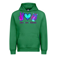 Emerald Peace Love Mermaid Urban Hoodie - Jasminsmagicworld