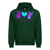 Foreset Green Peace Love Mermaid Urban Hoodie - Jasminsmagicworld