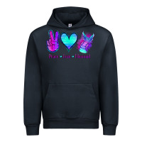 Navy Peace Love Mermaid Urban Hoodie - Jasminsmagicworld