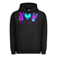Pigment Black Peace Love Mermaid Urban Hoodie - Jasminsmagicworld