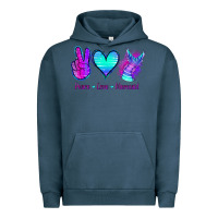 Pigment Midnight Navy Peace Love Mermaid Urban Hoodie - Jasminsmagicworld