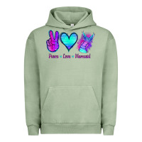 Pigment Oil Green Peace Love Mermaid Urban Hoodie - Jasminsmagicworld