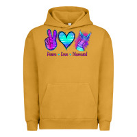 Pigment Peanut Butter Peace Love Mermaid Urban Hoodie - Jasminsmagicworld