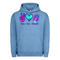 Peace Love Mermaid Urban Hoodie | Teevron