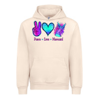 Sandshell Peace Love Mermaid Urban Hoodie - Jasminsmagicworld