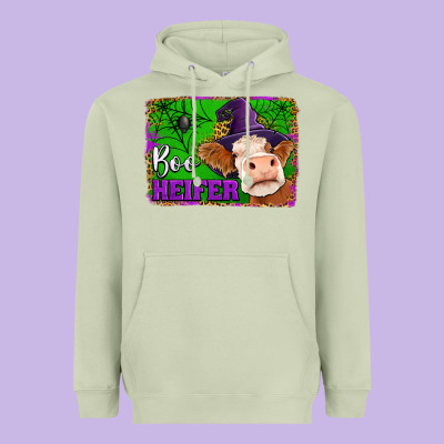 Boo Heifer Heavyweight Hoodie Designed By Jasminsmagicworld