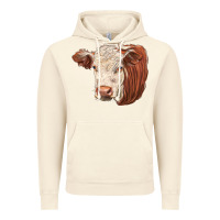 Vintage Artic hereford cow face Vintage Hoodie - LillyAllenDesigns