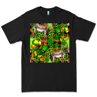 Black St. Patrick's Donkey With Leprechaun Premium Tee - FaDigitalArtStudio