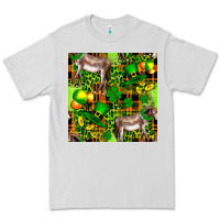Dove Grey St. Patrick's Donkey With Leprechaun Premium Tee - FaDigitalArtStudio