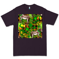 Plum St. Patrick's Donkey With Leprechaun Premium Tee - FaDigitalArtStudio