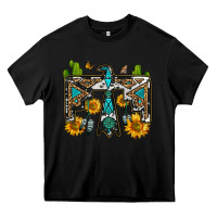Black western free bird Heavy Core Tee - OliviaCreatesArt