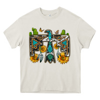 Cream western free bird Heavy Core Tee - OliviaCreatesArt