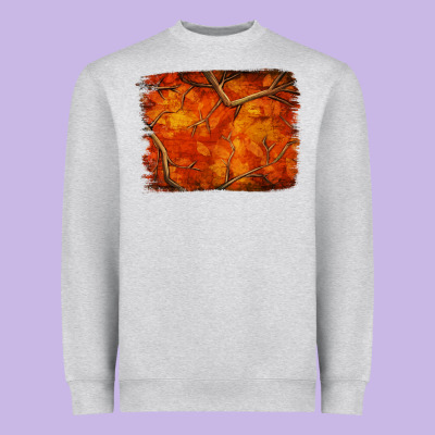Orange Hunter Camouflage Pattern Brushstroke Heavyweight Sweatshirt Designed By Jasminsmagicworld