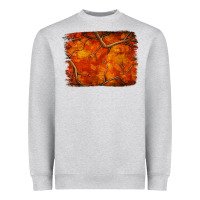 Heather Grey orange hunter camouflage pattern brushstroke Heavyweight Sweatshirt - Jasminsmagicworld