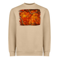 Mushroom orange hunter camouflage pattern brushstroke Heavyweight Sweatshirt - Jasminsmagicworld