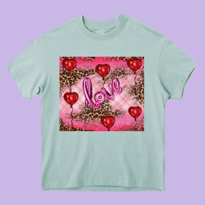 Valentine's Day Love Heavy Core Tee Designed By Ranaportraitstore