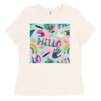 Bone hello kindergarten seamless pattern Ladies Tee - BundleAndBundleShop