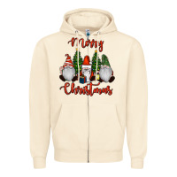 Sandshell Merry Christmas Gnomes Zipper Hoodie - RanaPortraitStore