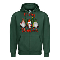 Sports Green Merry Christmas Gnomes Zipper Hoodie - RanaPortraitStore