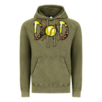 Vintage Olive dad softball Vintage Hoodie - RacoonDesign