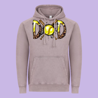 Dad Softball Vintage Hoodie Designed By Racoondesign