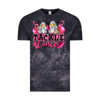 Cloud Black tackle cancer with ghosts playing football Vintage Tee - LillyAllenDesigns