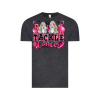 Vintage Black tackle cancer with ghosts playing football Vintage Tee - LillyAllenDesigns
