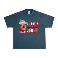 Midnight Navy V For is Valentine Venti Urban Heavy Tee - CowhideDigitalArt
