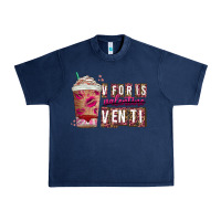 Navy V For is Valentine Venti Urban Heavy Tee - CowhideDigitalArt