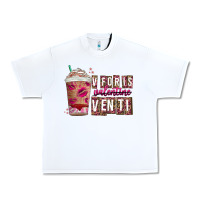 White V For is Valentine Venti Urban Heavy Tee - CowhideDigitalArt