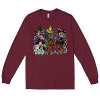 Burgundy animal halloween Long Sleeve Tee - SublimationCraftShop