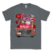 Charcoal Heather Western Valentines Day Truck Love Bird Letter Classic Tee - FaDigitalArtStudio
