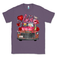 Lavender Western Valentines Day Truck Love Bird Letter Classic Tee - FaDigitalArtStudio