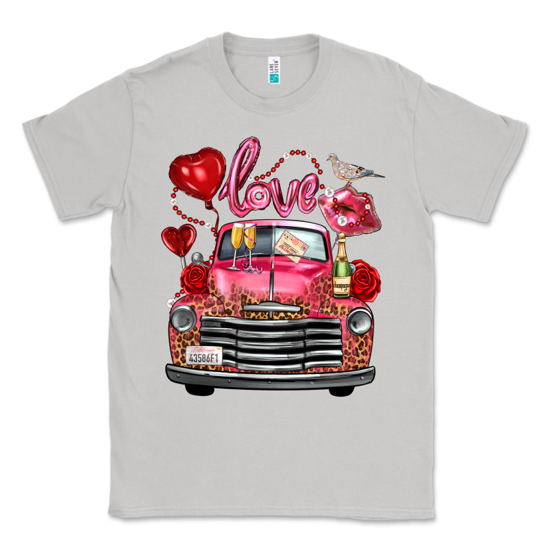 Western Valentines Day Truck Love Bird Letter Classic Tee by FaDigitalArtStudio | Teevron