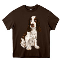 Chocolate Brown english cocker spaniel Heavy Core Tee - FaDigitalArtStudio