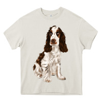 Cream english cocker spaniel Heavy Core Tee - FaDigitalArtStudio