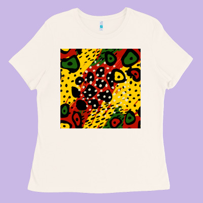 African Colors Pattern Ladies Tee Designed By Bundleandbundleshop