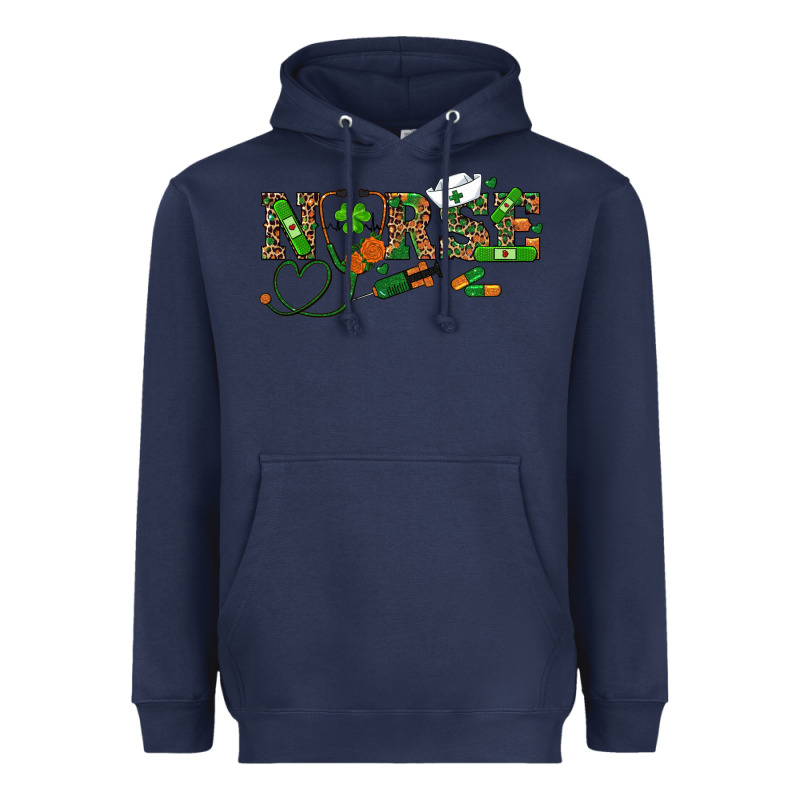 St Patrick's Day Nurse Heavyweight Hoodie by RanaPortraitStore | Teevron