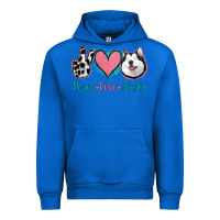 Cobalt Peace Love Husky Urban Hoodie - Jasminsmagicworld